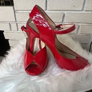 Audrey Brooke  Red Swing Back Shoes
